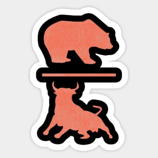 Bear Bull Sticker